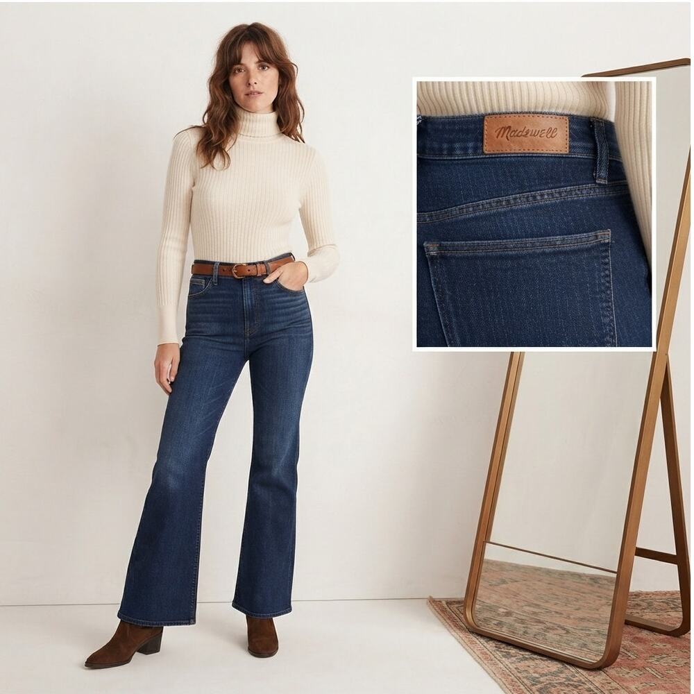 Madewell The Perfect Vintage Flare Jean Dark Wash Style DM5779 Size 29T
